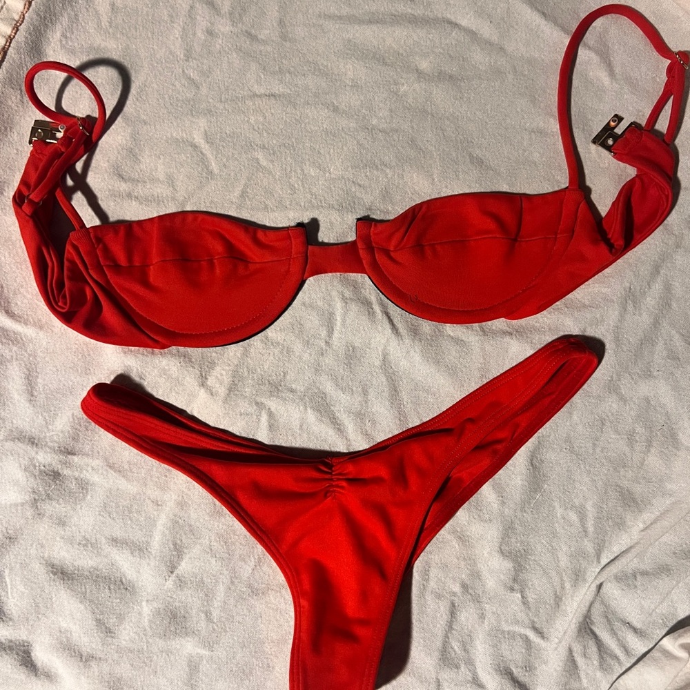 Indah Red Bikini Set - Picture 2 of 3